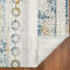Tapis géométrique blanc / bleu / brun-59682364