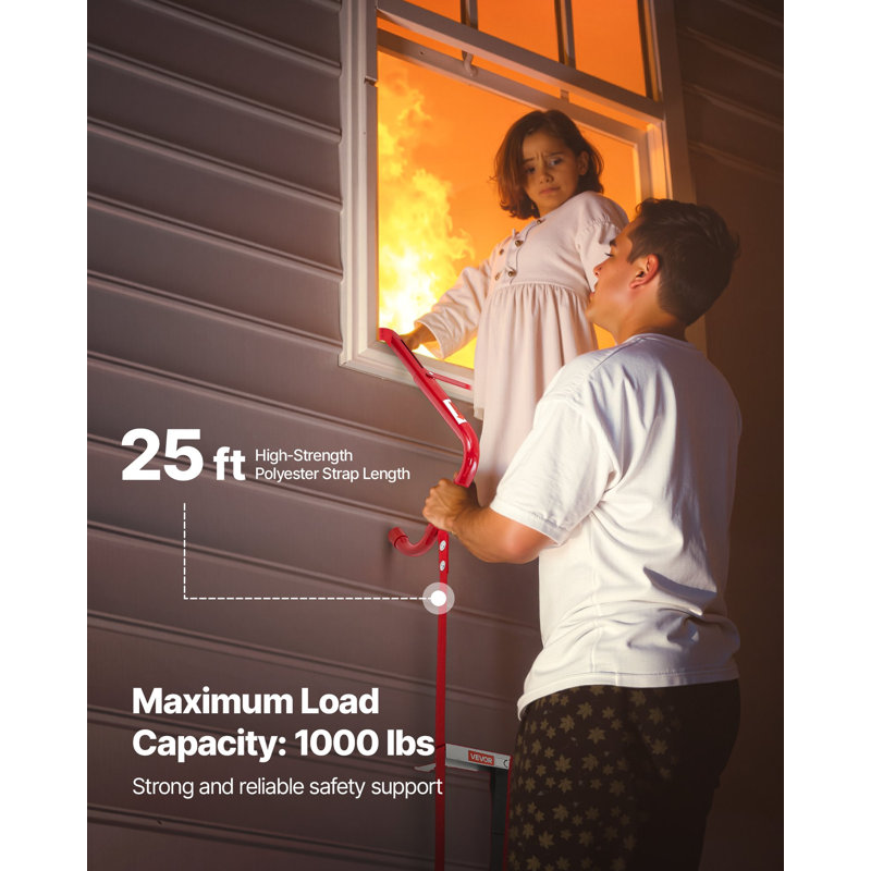 Échelle de secours escamotable pour escalier de secours 25 pi 3 étages