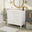Meuble-lavabo blanc 36 po avec cadre en pin massif-248209114