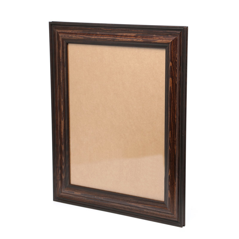 Cadre photo simple en bois véritable vieilli, Noyer américain, 20 po x 30 po