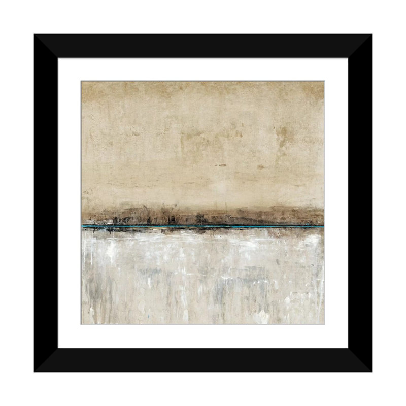 "Blue Line II" par Timothy O 'Toole - impression sur toile tendue, H 16 po x l 16 po x P 1 po, Papier d'art encadré noir