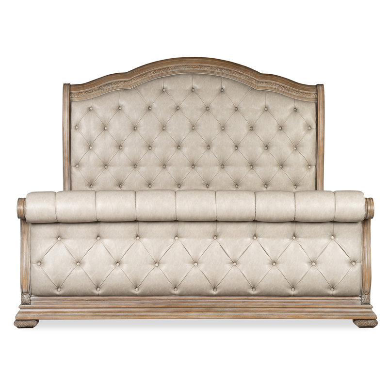 King Upholstered Sleigh Bed, King