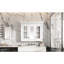 Armoire à pharmacie de 35 po avec miroir, 5 tablettes réglables, conception moderne, peu encombrante, facile à assembler et à balayer, miroir blanc - rangement mural, style, assemblage et nettoyage
