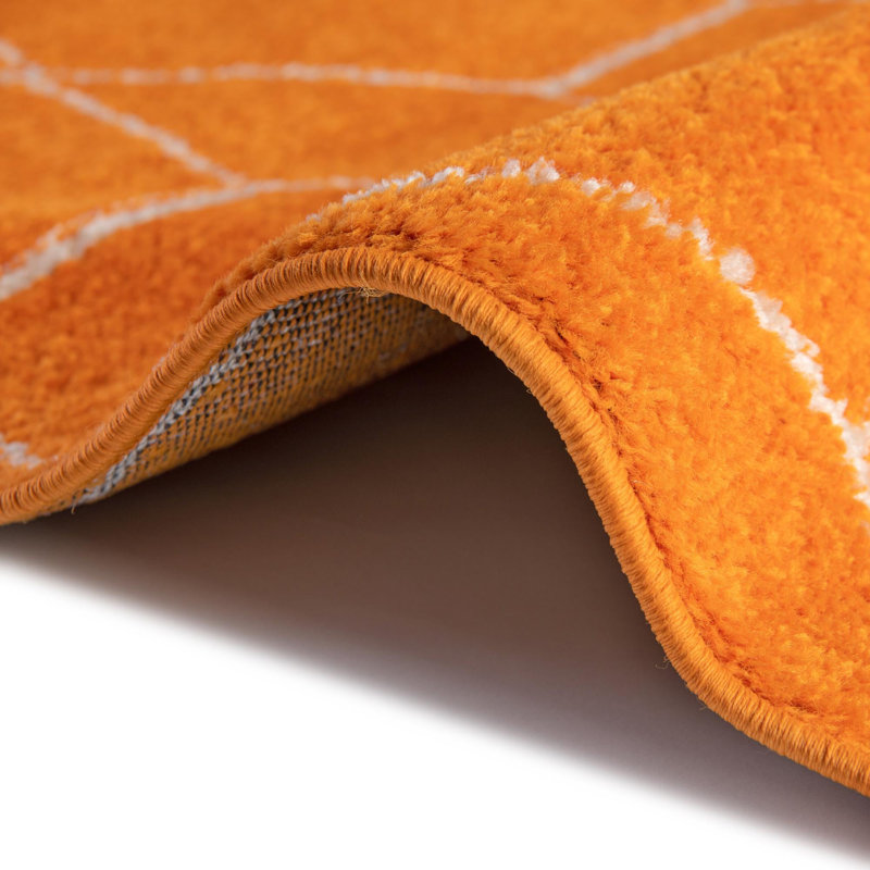 Tapis orange Mariam, Rond 5 pi 3 po