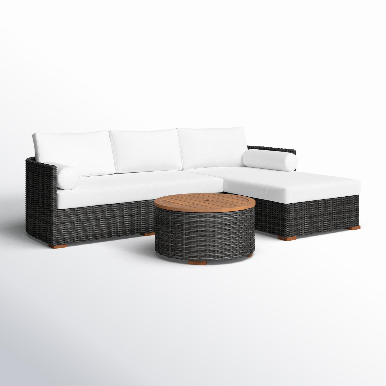 Almita 5-Person Patio Seating Group, Black