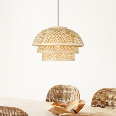 Luminaire suspendu en rotin 1 lumière Aleena