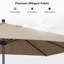 Parasol de marché extérieur 12 'x 9' taupe 8 côtes robustes avec base mobile-797184083