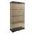 Two-Door Glass Display Cabinet With 4 Shelves, Floor Standing Curio Bookshelf, Accent Cabinet-1158472150-1145958189