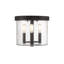 Matte Black 3 - Bulb Outdoor Flush Mount