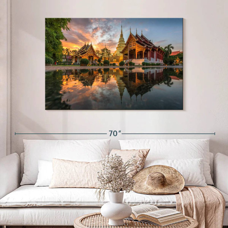 Bouddha Adella Wat Phra Singh, H 32 po x l 48 po