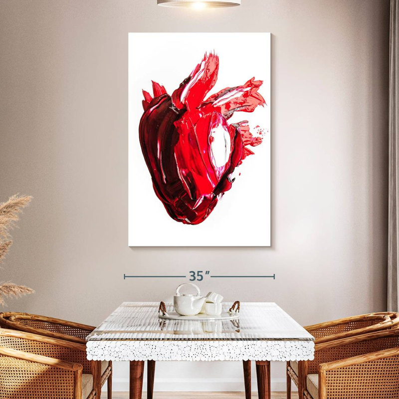 Kelan Abstract Human Heart, 51" H x 34" W