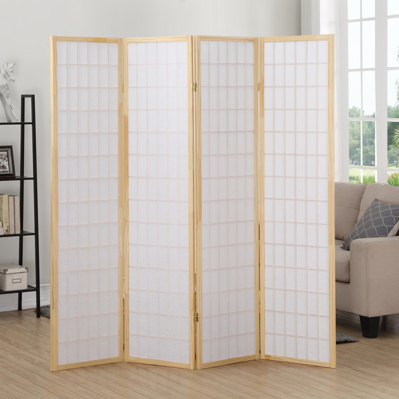 Paravent Shoji pliable Alex 70'' H, Naturel, 4