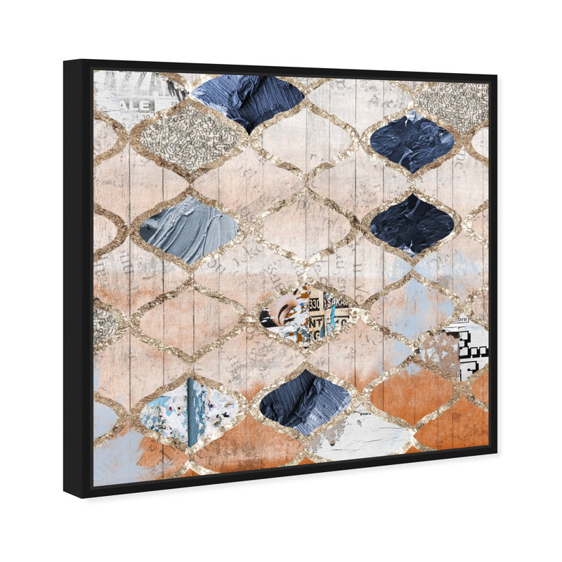 «Modern Moroccan», impression sur toile tendue, H 40 po x l 40 po, Cadre noir