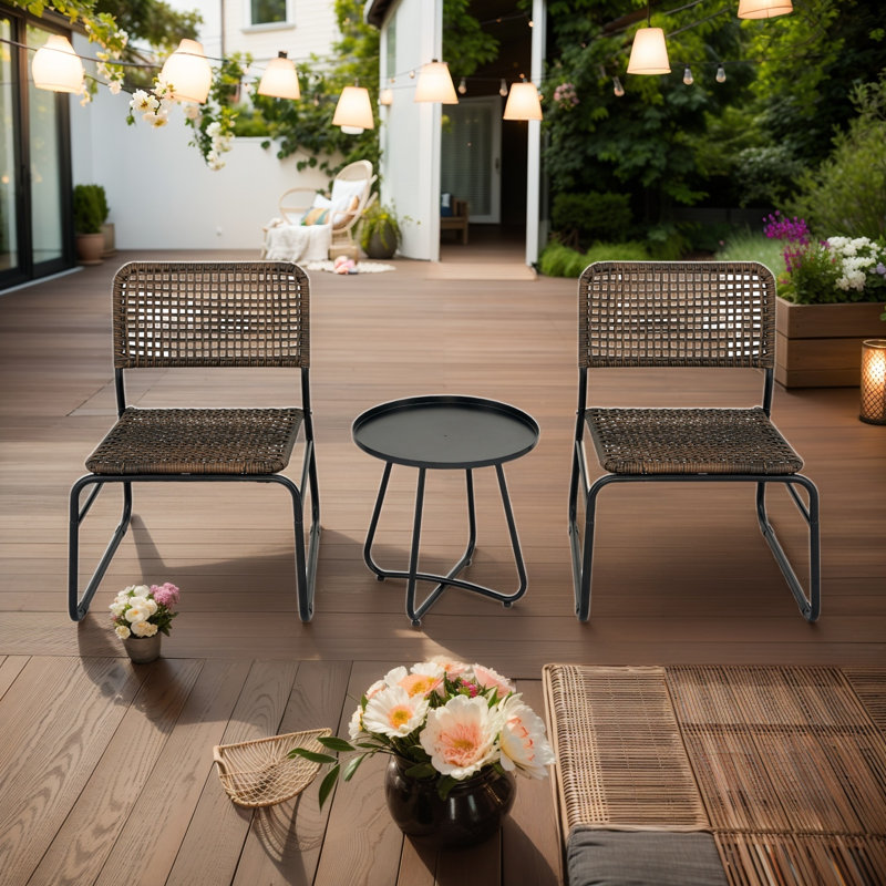 Ensemble 3 pièces de mobilier de patio