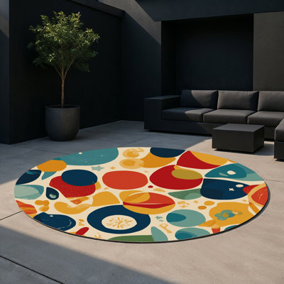 Tapis intérieur et extérieur Retro Bounce