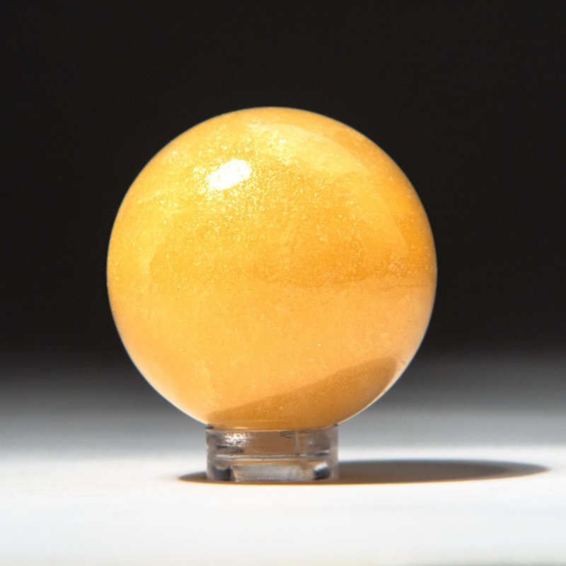 Polished Polychrome Sphere from Madagascar, Pink, 1.5" H x 1.5" W x 1.5" D
