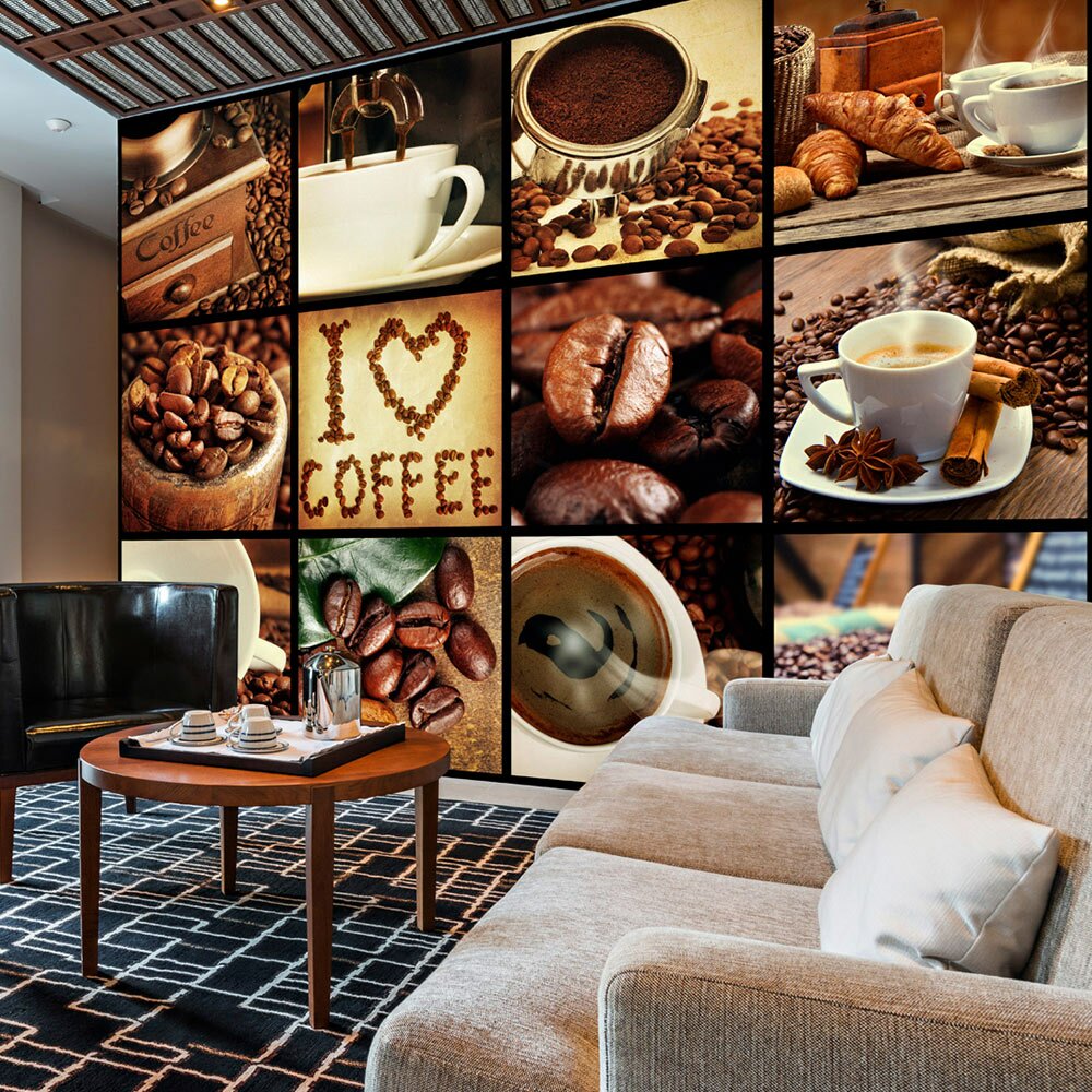 Fototapete CoffeeCollage 245 cm x 350 cm