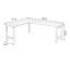 Bureau en bois de noyer clair en forme de L-108959862-108959864