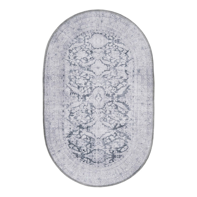 Heyde Chenille Oriental Indoor Rug, Oval 2' x 3'1"