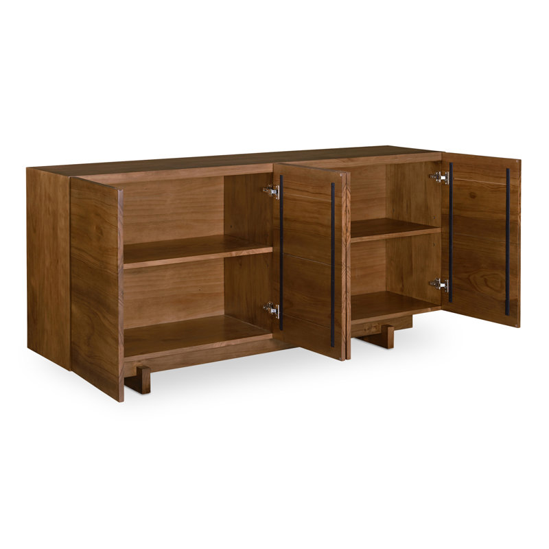 Octavia 74'' Solid Pine Sideboard in Natural Finish