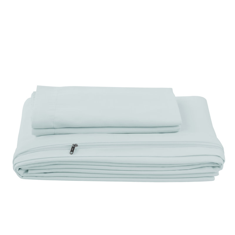 Aqua Ultra Soft Microfiber 3-Piece Duvet Cover Set