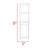 Linen Cabinet, Two Interior  Shelves, Two Open Shelves, Single Door