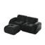 Canapé en forme de L sans os, tissu de velours doux, conception capitonnée, éponge haute densité 32D, aucun assemblage requis, conception ergonomique inférieure, conception antidérapante, repose-pieds mobile pour les chambres à coucher, noir-711400403-711400406