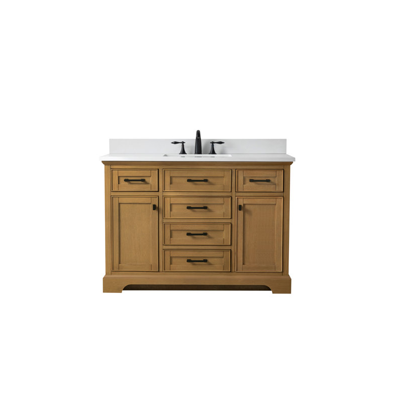 Ensemble de meuble-lavabo simple 48 po Zoila, Oak