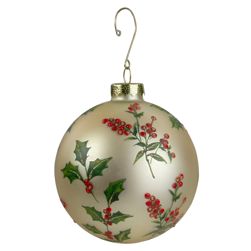 Ornement de Noël en verre 4 po