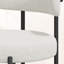 Dining Chairs Modern Teddy Fabric Upholstered Chairs with Curved Backrest and Black Metal Legs-734110420-710607603