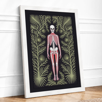 Anatomical Memento Mori Art Deco - Framed Print