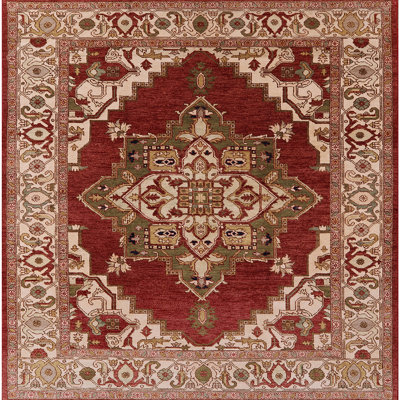 Tapis oriental rouge / beige