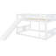 Lit double superposé blanc avec glissade robuste et polyvalente - Maximisez l'espace de votre chambre à coucher
