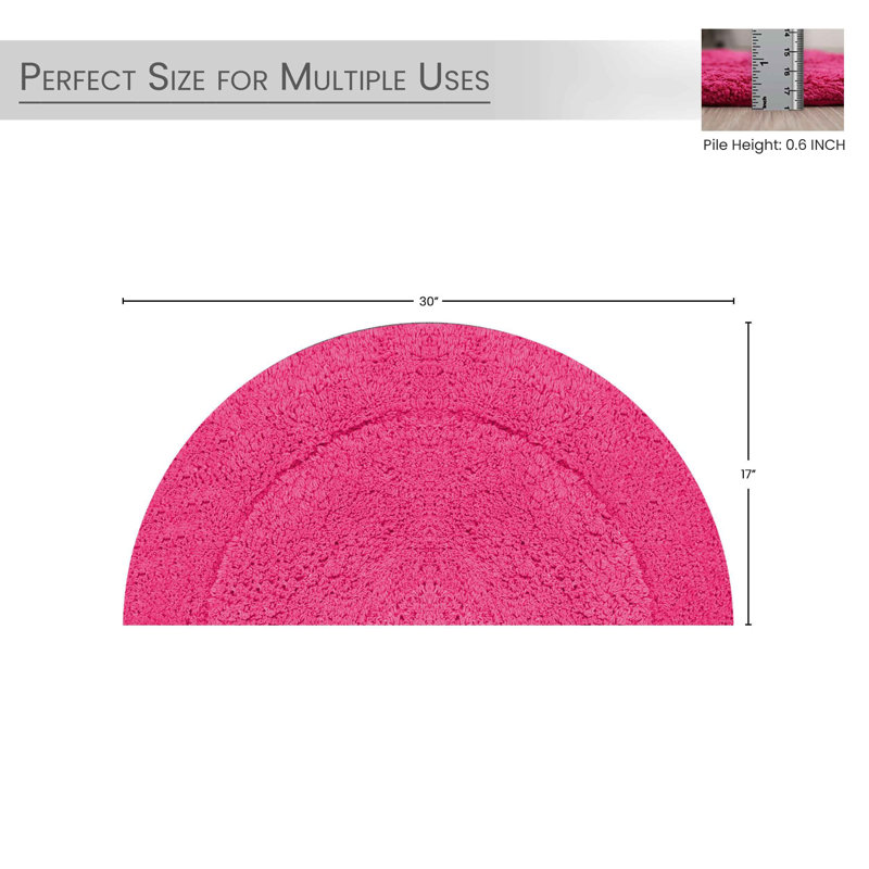 Candeloro Slice Bath Rug 17"x30", Hot Pink