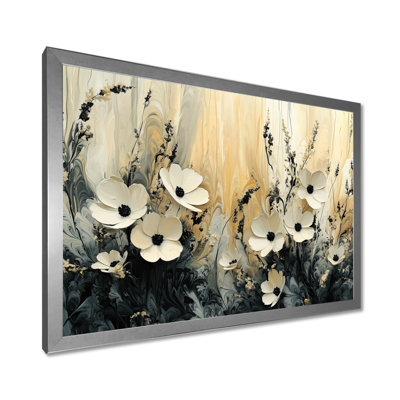 Dahlia Irmingard mimimalisme crème crème - art mural grand Dahlia