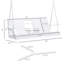 3 balancelles en bois avec table pliante, porte-gobelets et capacité de 440 lb, 3 portes en bois blanc tentant, structure de table basse stable
