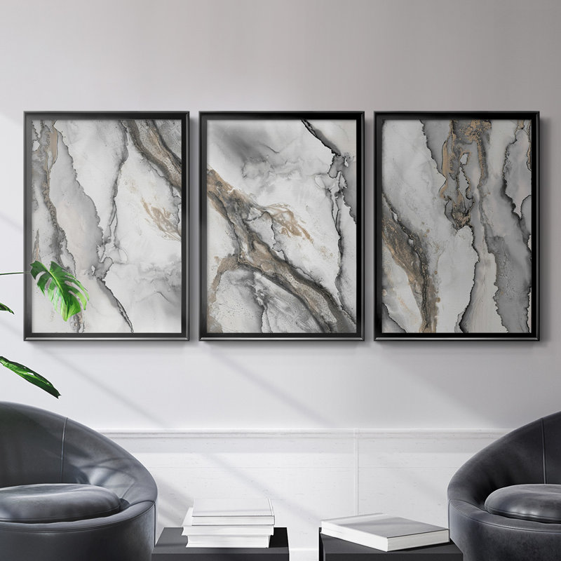 «Abstract Ink Fantasy I», toile encadrée de qualité supérieure - prête à être accrochée, H 36,5 po x l 53 po x P 2,5 po