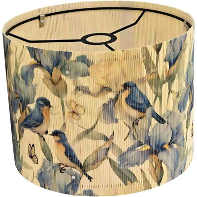 Bamboo Lamp Shade with Elegant Art Deco Design,11.8 x 9 Inch