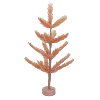 Arbre de Pâques artificiel pin sisal pêche rose moyen 2 pi - non éclairé