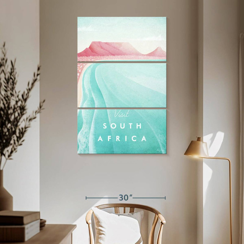 Affiche de voyage rétro Nicci, Afrique du Sud, H 65 po x l 42 po