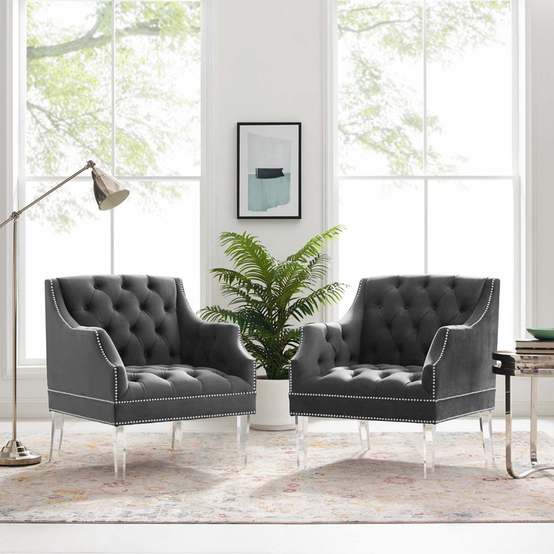 Ensemble de 2 fauteuils Proverbial Performance, gris
