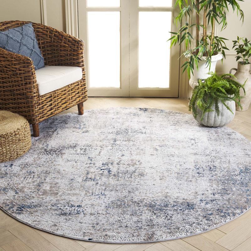 Tapis performance abstrait Vogue, Rond 6 pi 7 po