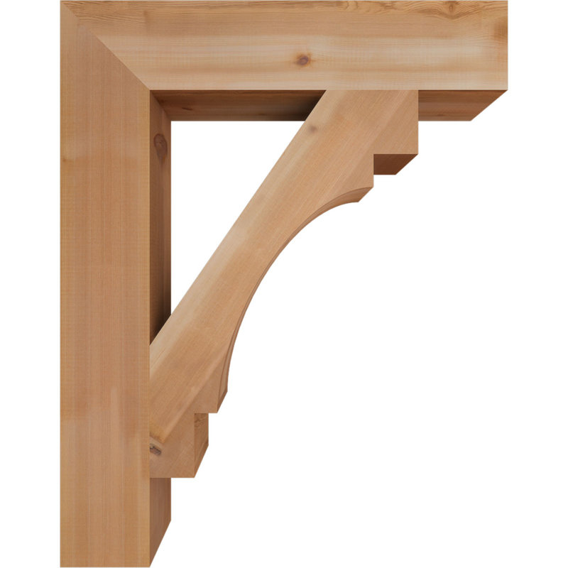 Support en bloc de cèdre rouge occidental l 5 1/2 po x P 30 po x H 38 po, Cèdre rouge de l'Ouest (lisse)