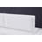 Ossett White Pu 2-piece Sectional With Led, Bluetooth And Adjustable Headrests
