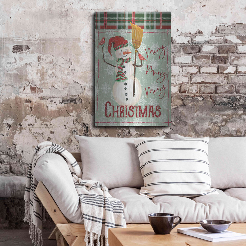 «Merry-Merry-Merry Christmas Snowman» par Cindy Jacobs, H 36 po x l 24 po