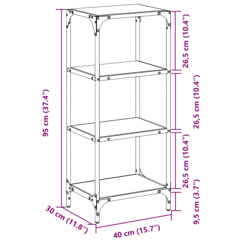 40cm W Steel Shelving Unit