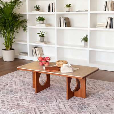 Table basse ronde en bois massif