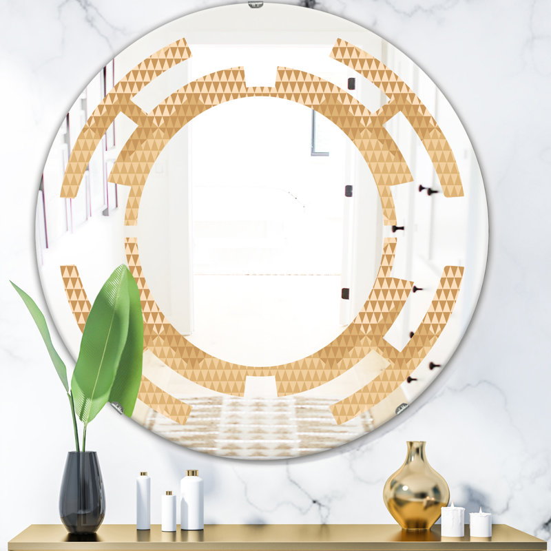 Miroir mural triangulaire, 23,6 po x 23,6 po