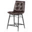 Tabouret à hauteur de comptoir brun touffeté (ensemble de 2)-1165713224