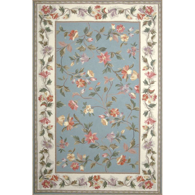 Tapis bleu tissé lavable à la machine, Sous-tapis rectangulaire 2 pi 6 po x 4 pi 11 po